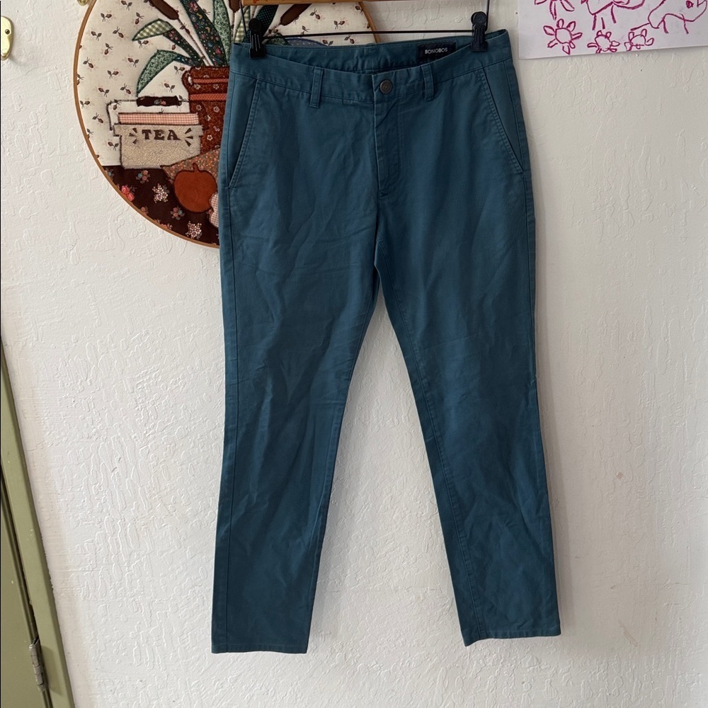 Bonobos Blue Tailored Chino Flawed 31/32 - Picture 2 of 15